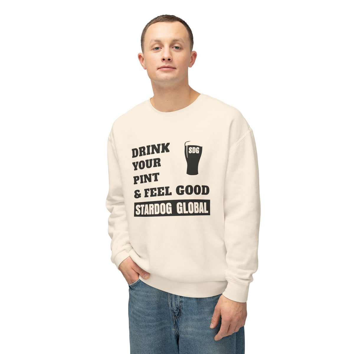 Drink Your Pint & Feel Good Unisex Crewneck Sweatshirt