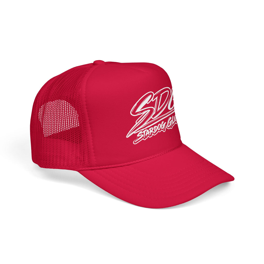 SDG Stardog Global Script Mesh Trucker Hat