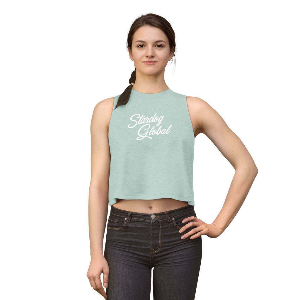 StarDog Global Retro Script Women's Crop Top