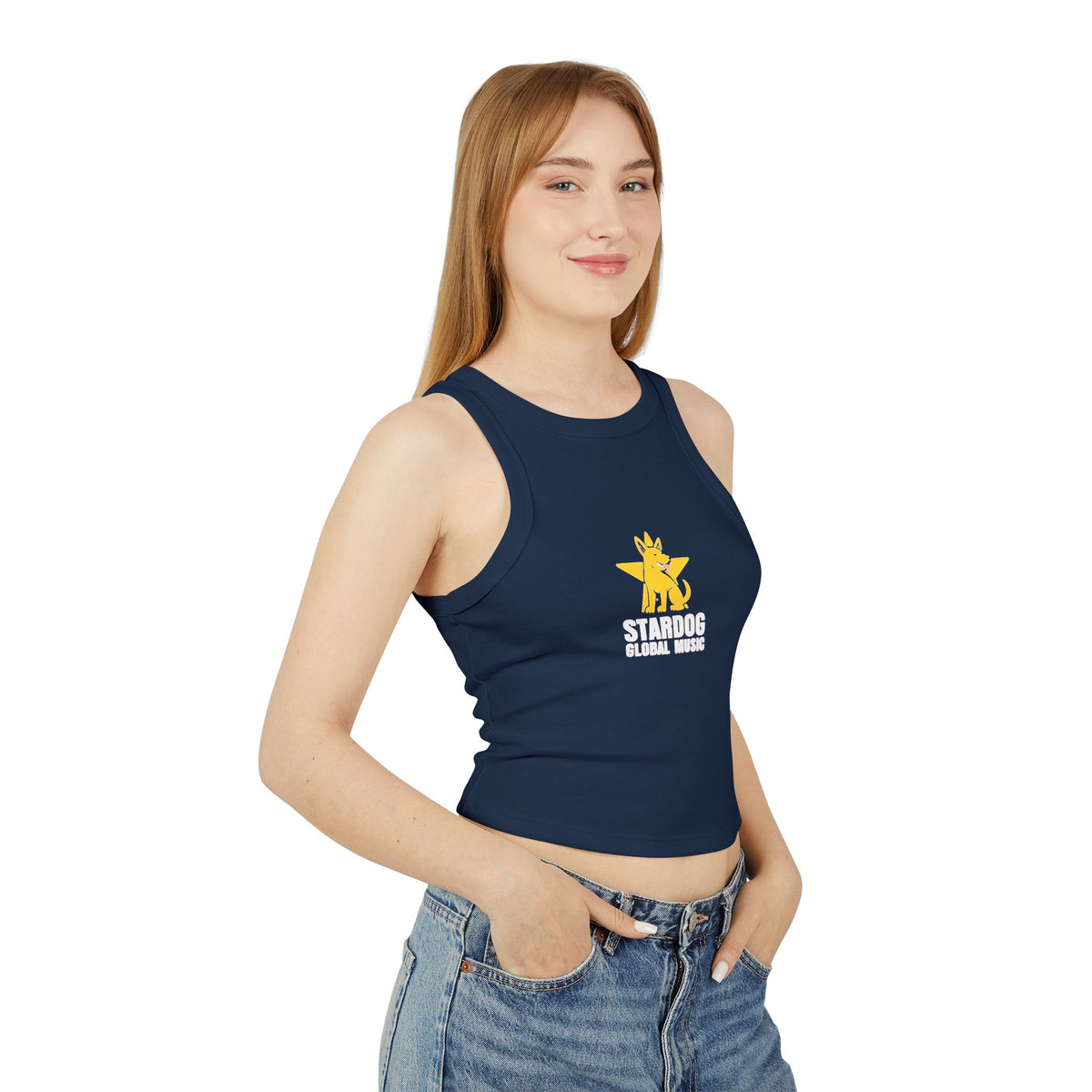 Stardog Global Music Women's Micro Rib Racer Tank Top