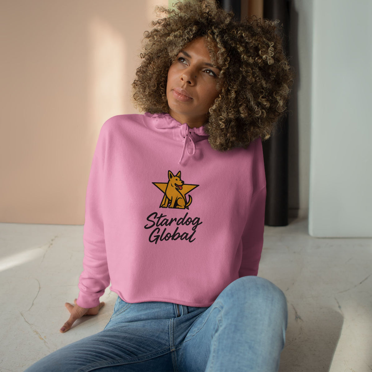 Stardog Global Cropped Women's Hoodie
