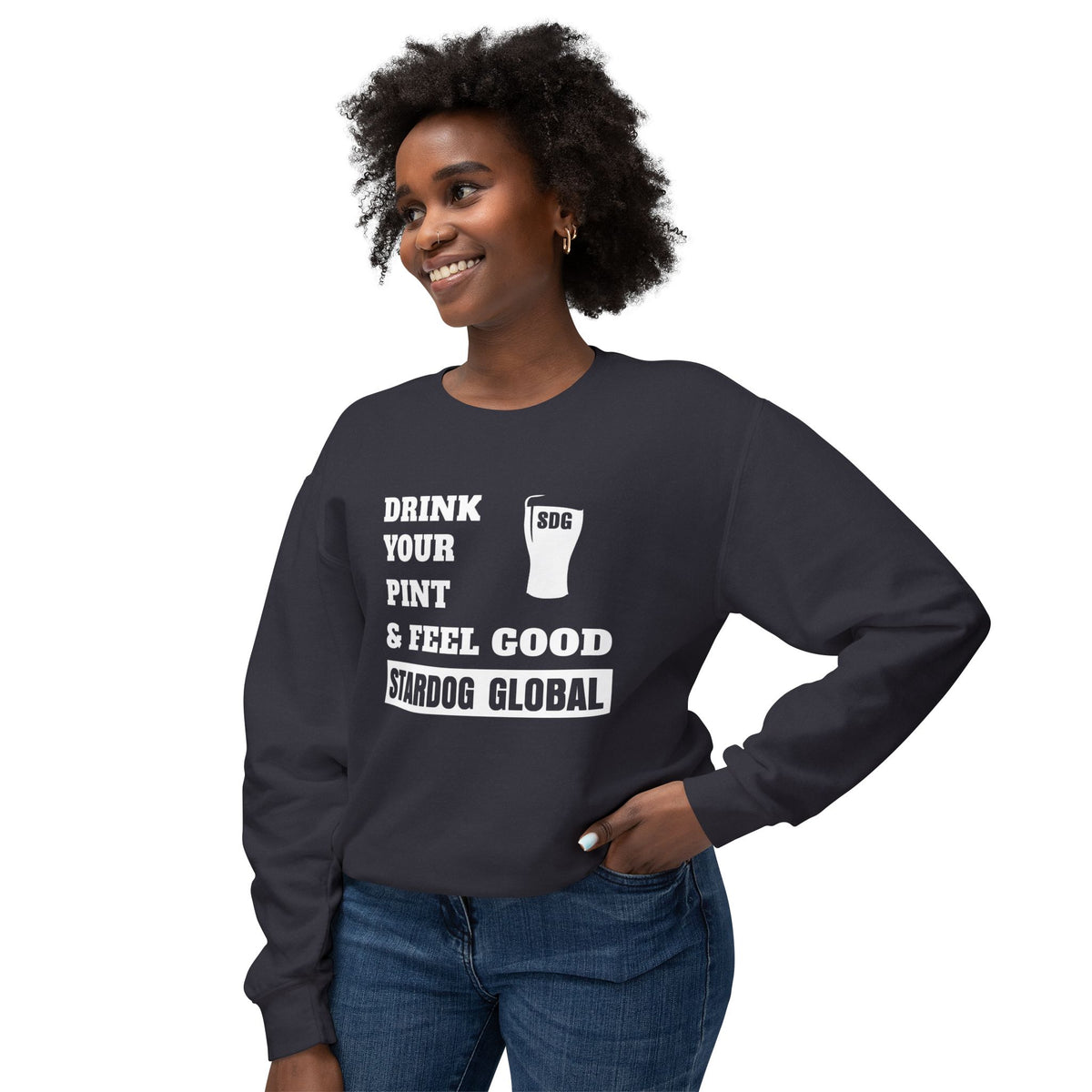 Drink Your Pint & Feel Good Unisex Crewneck Sweatshirt