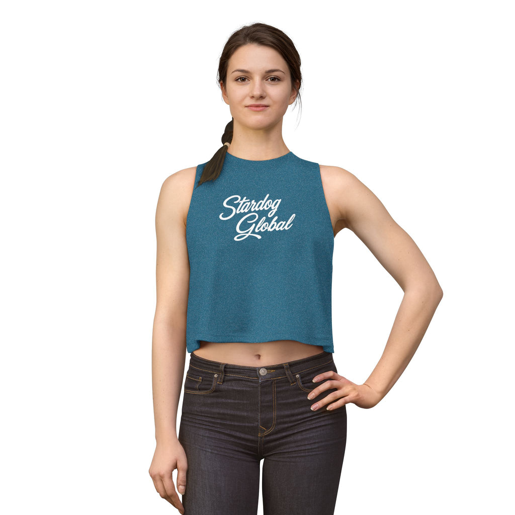 StarDog Global Retro Script Women's Crop Top