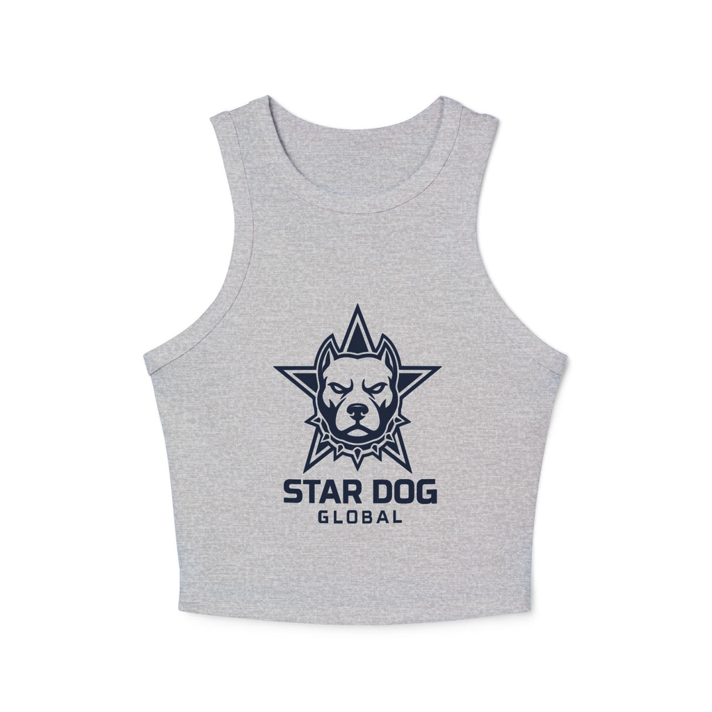 Star Dog Global Women’s Rib Racer Crop Tank Top