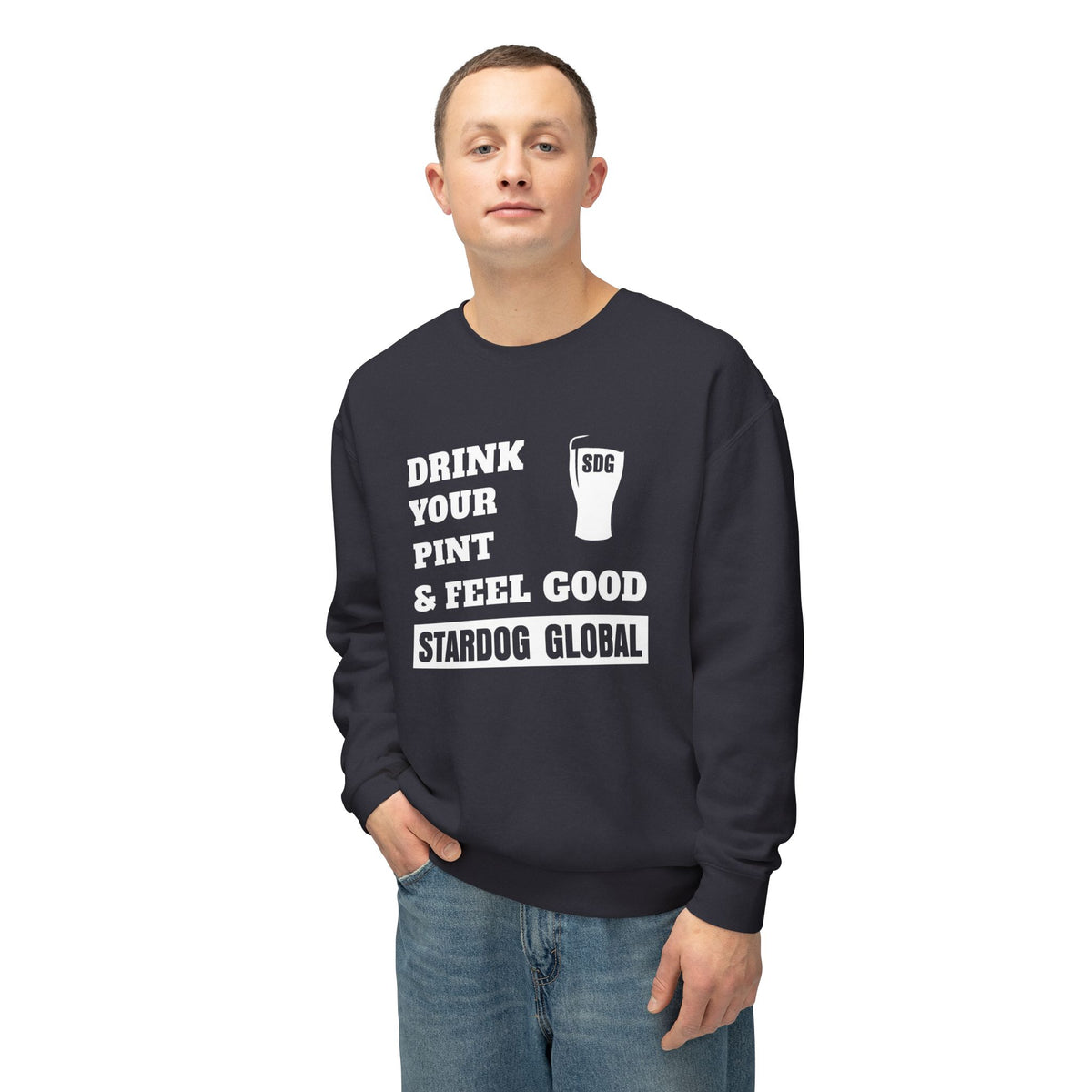 Drink Your Pint & Feel Good Unisex Crewneck Sweatshirt