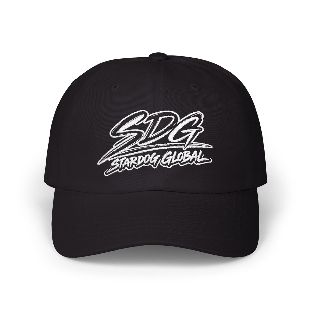 SDG Stardog Global Script Embroidered Dad Cap