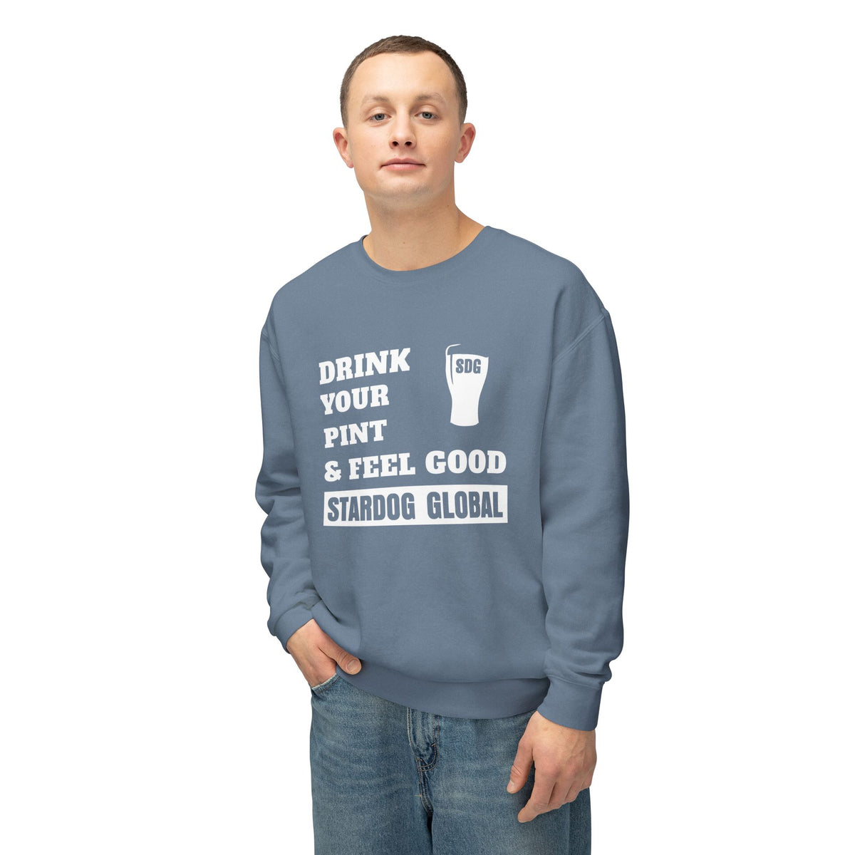 Drink Your Pint & Feel Good Unisex Crewneck Sweatshirt