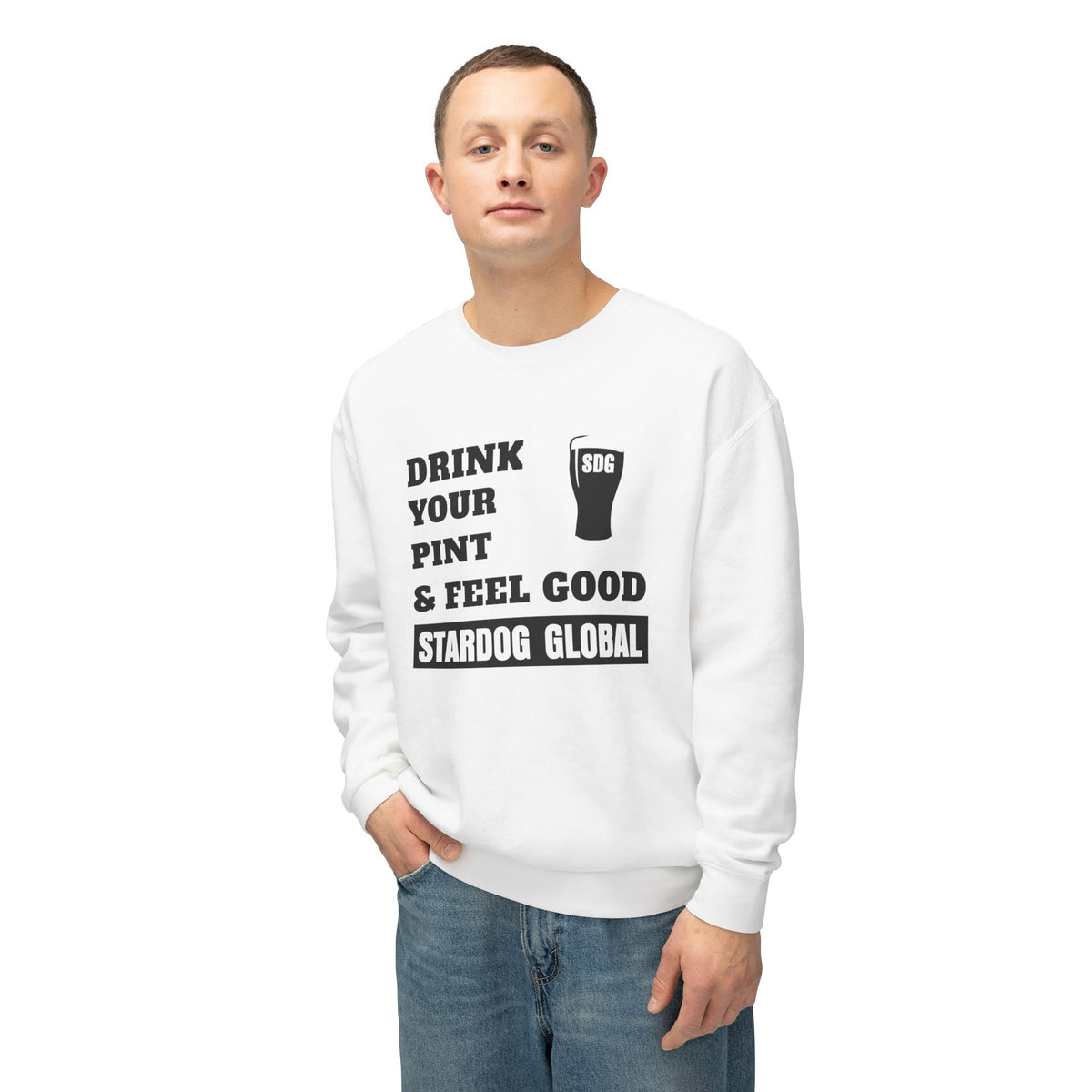 Drink Your Pint & Feel Good Unisex Crewneck Sweatshirt