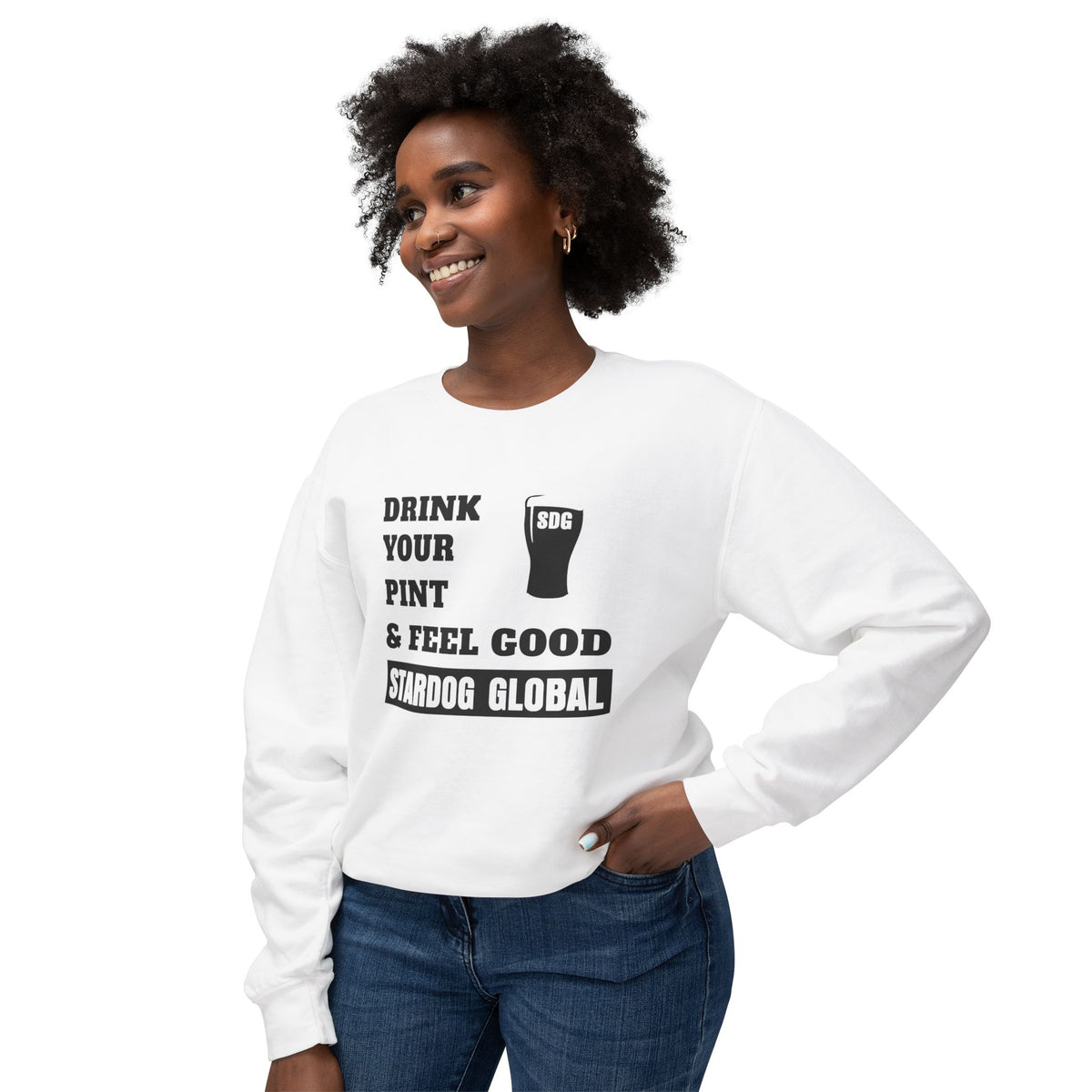 Drink Your Pint & Feel Good Unisex Crewneck Sweatshirt