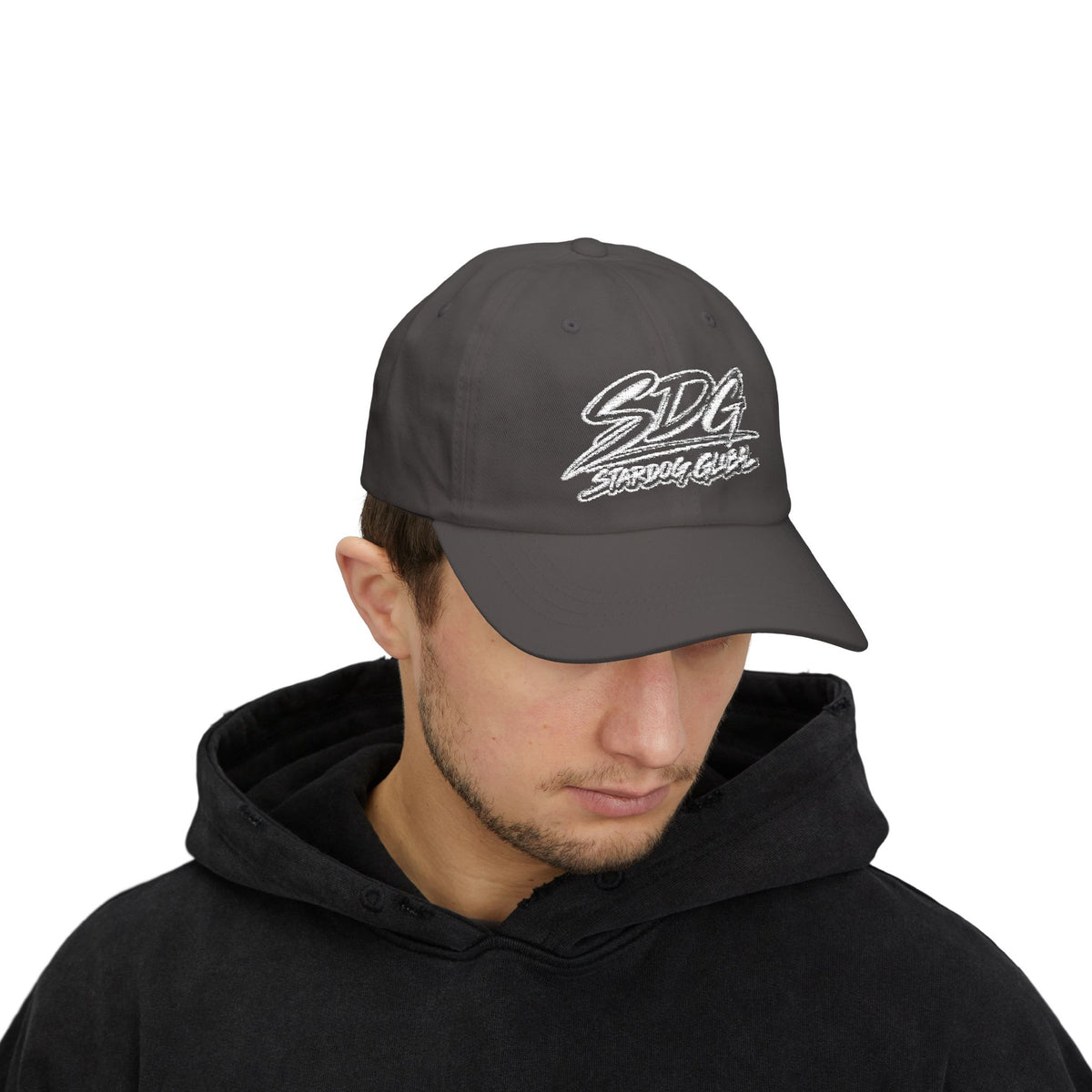 SDG Stardog Global Script Embroidered Dad Cap