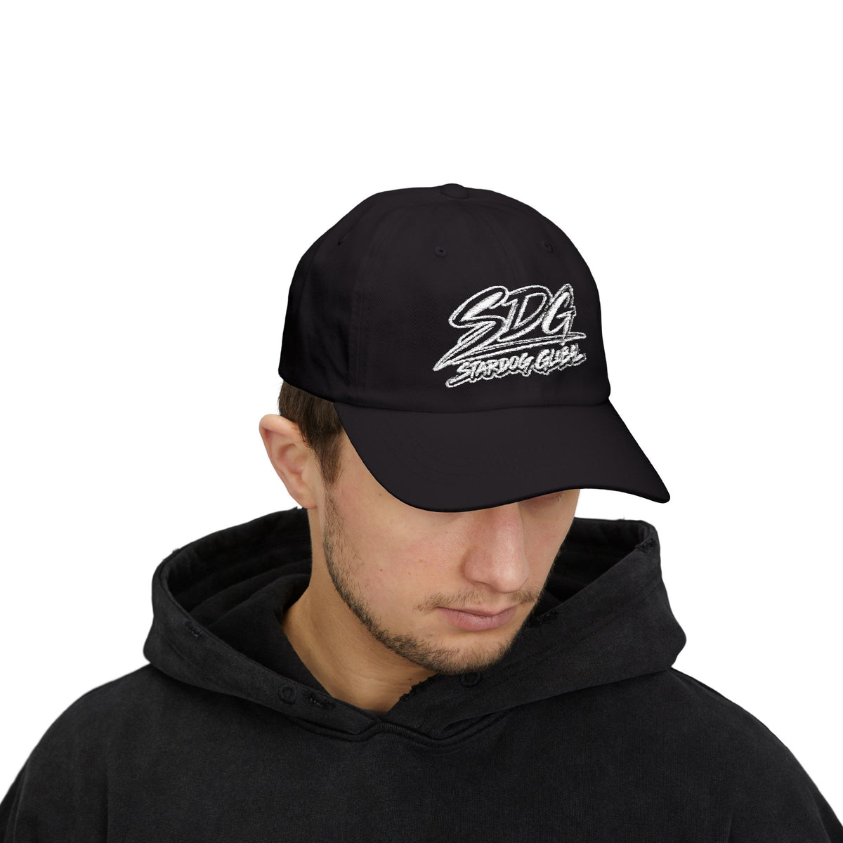 SDG Stardog Global Script Embroidered Dad Cap