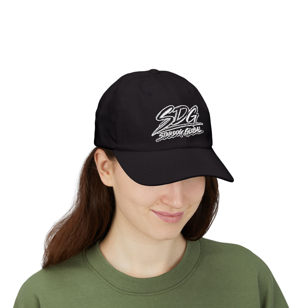 SDG Stardog Global Script Embroidered Dad Cap