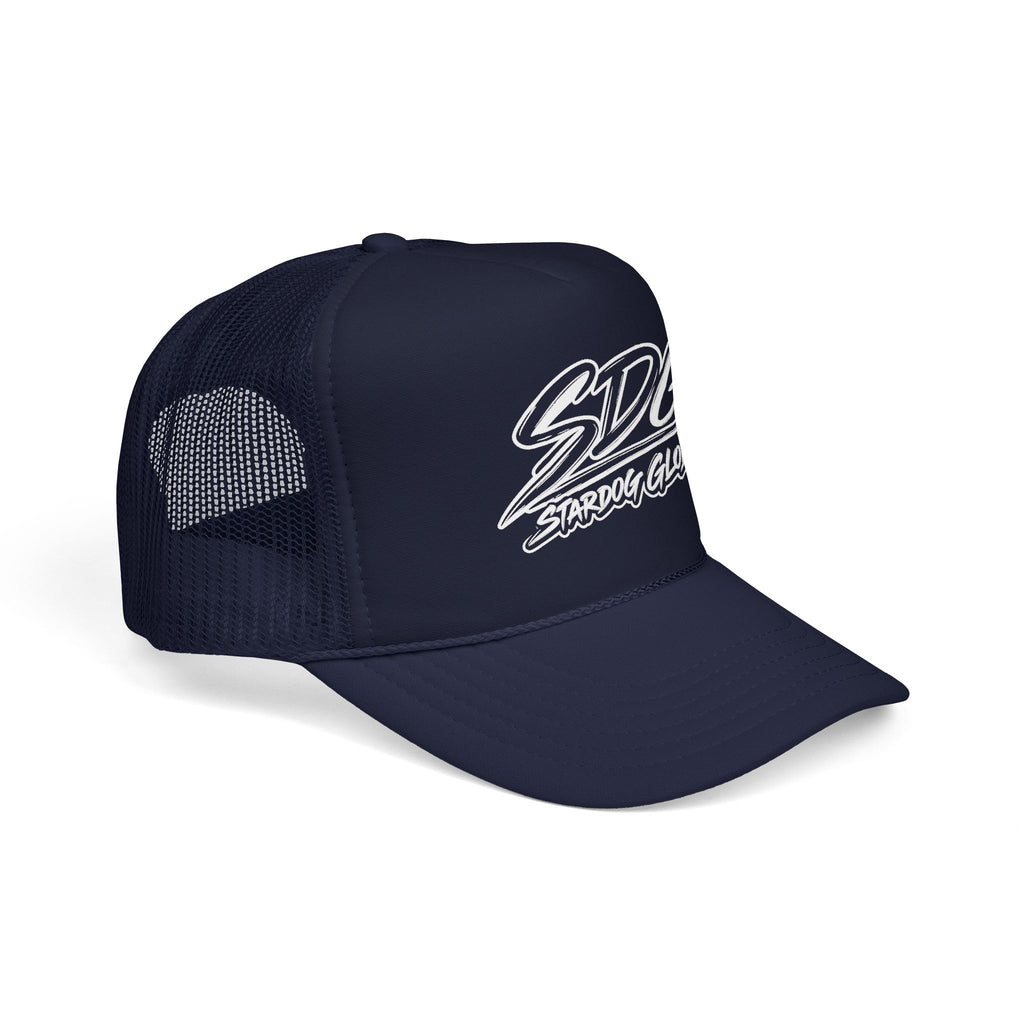 SDG Stardog Global Script Mesh Trucker Hat