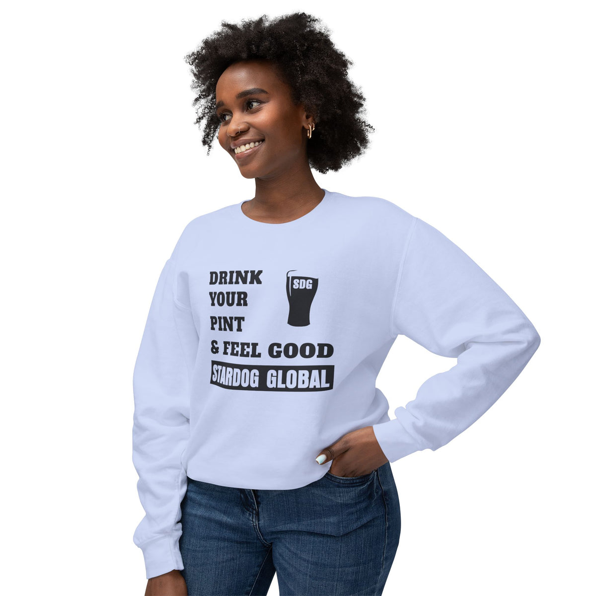 Drink Your Pint & Feel Good Unisex Crewneck Sweatshirt