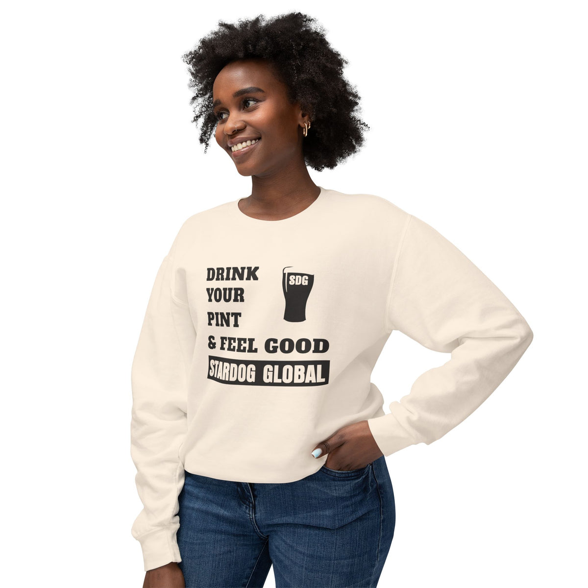 Drink Your Pint & Feel Good Unisex Crewneck Sweatshirt
