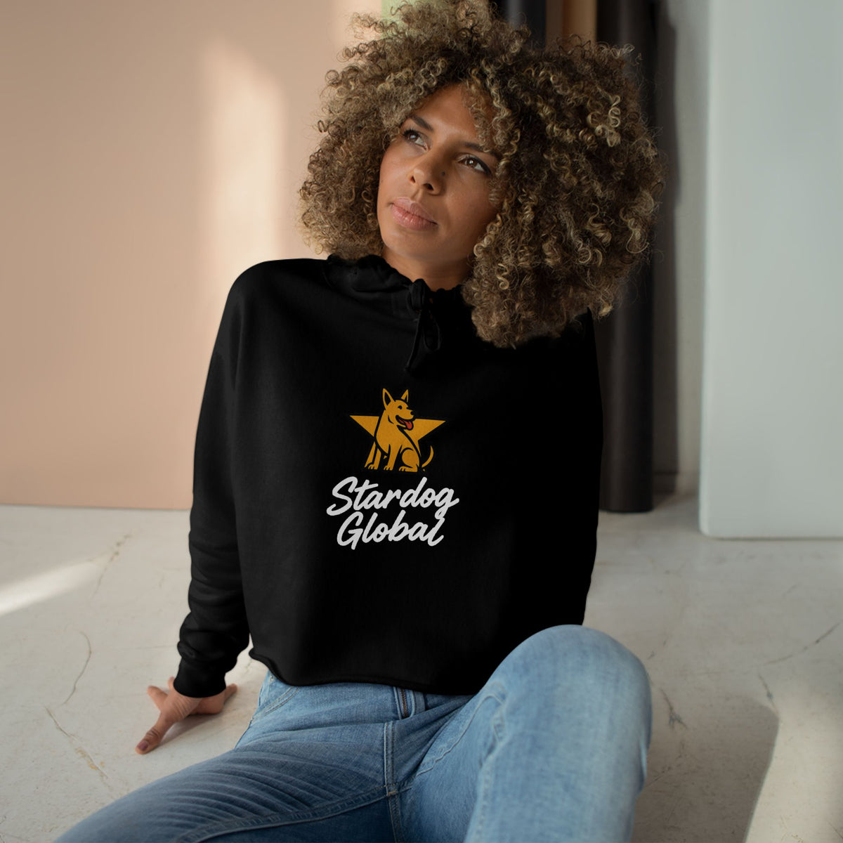 Stardog Global Cropped Women's Hoodie