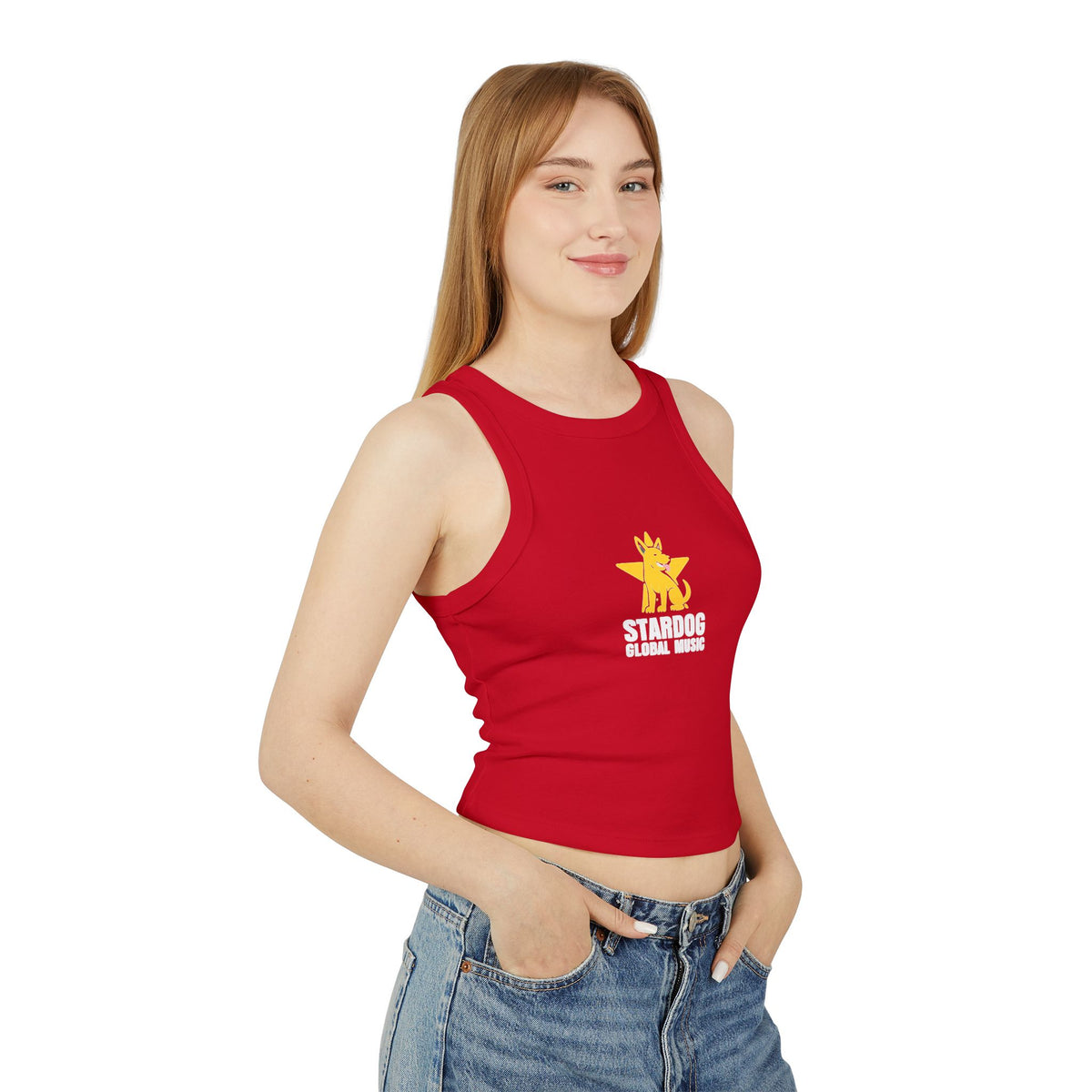 Stardog Global Music Women's Micro Rib Racer Tank Top