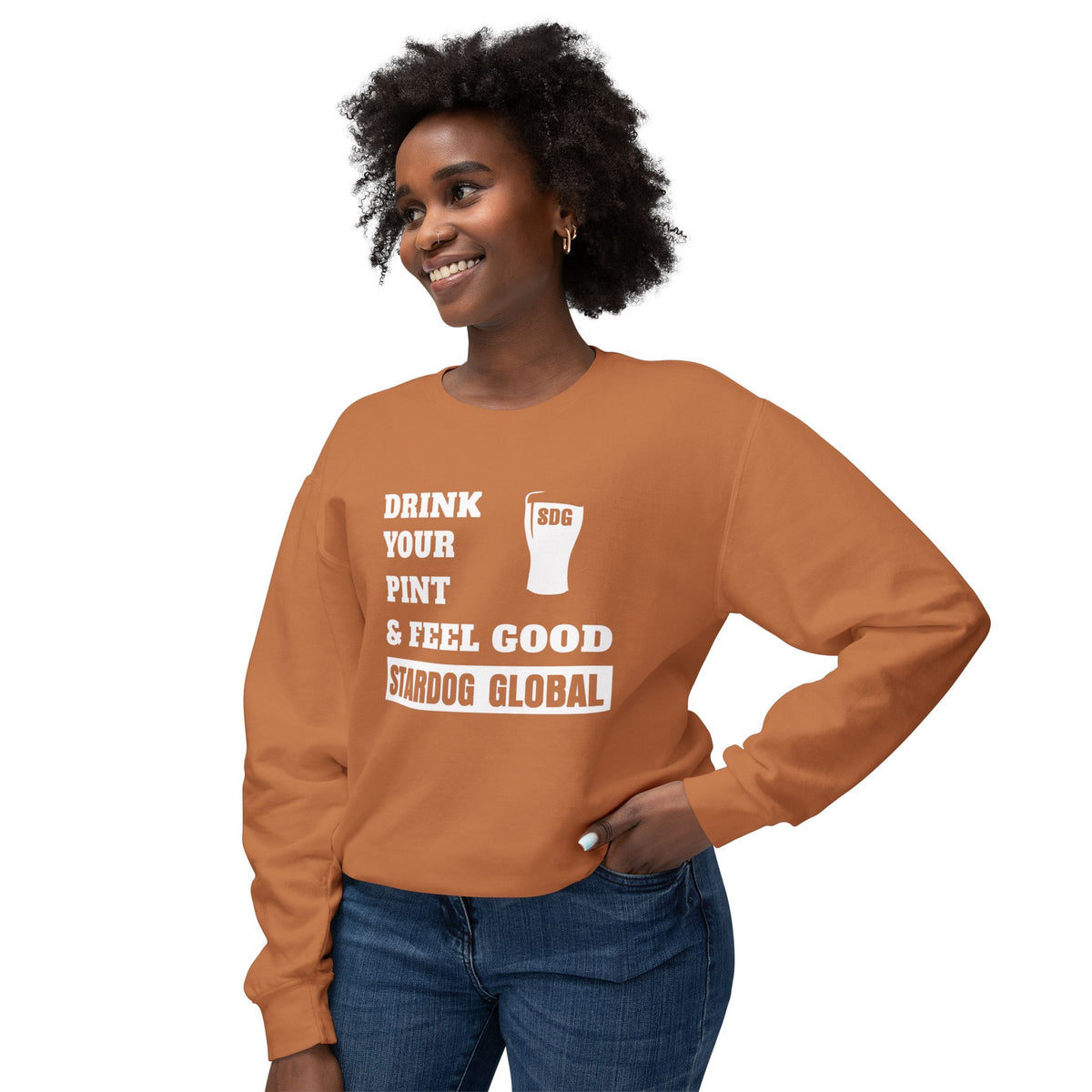 Drink Your Pint & Feel Good Unisex Crewneck Sweatshirt