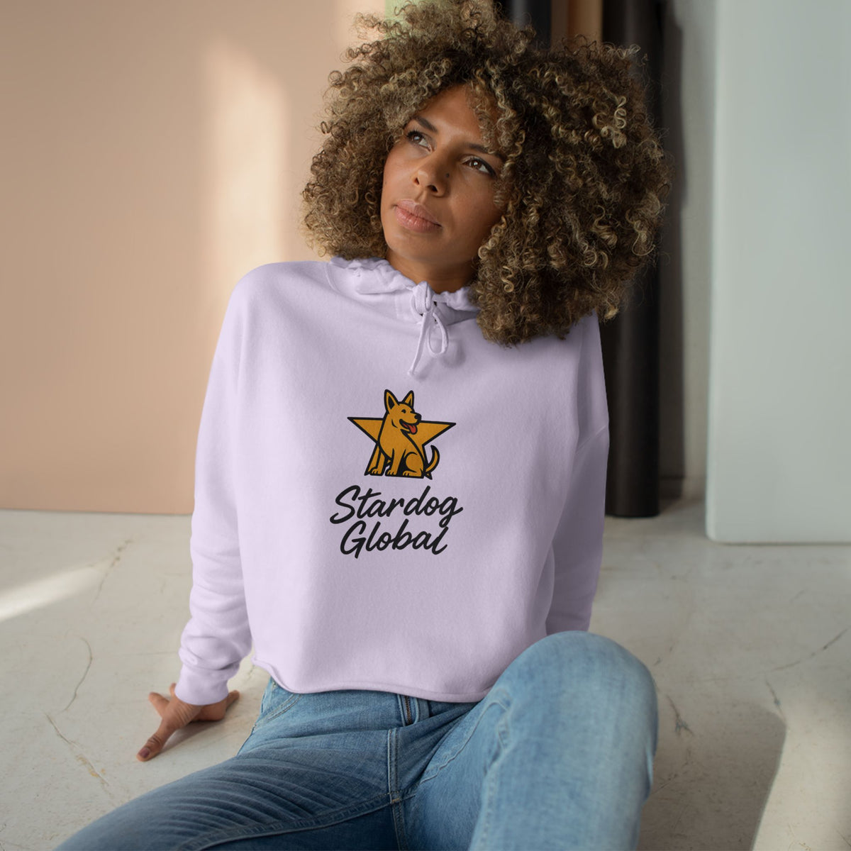 Stardog Global Cropped Women's Hoodie