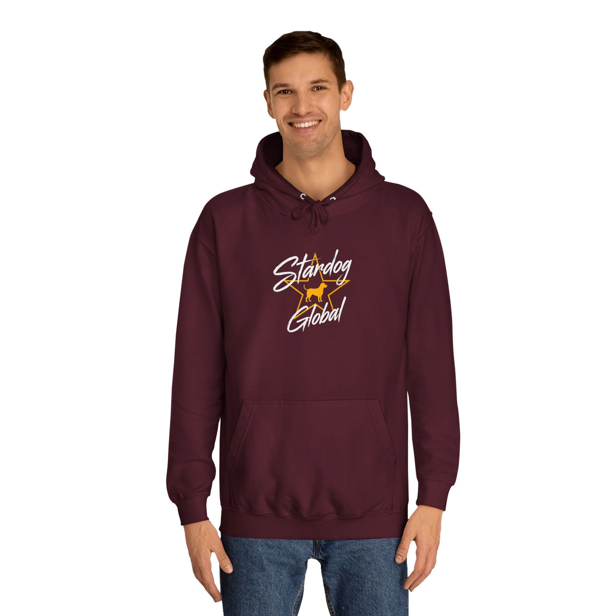 StarDog Global Vintage Script Logo Hoodie for Unisex