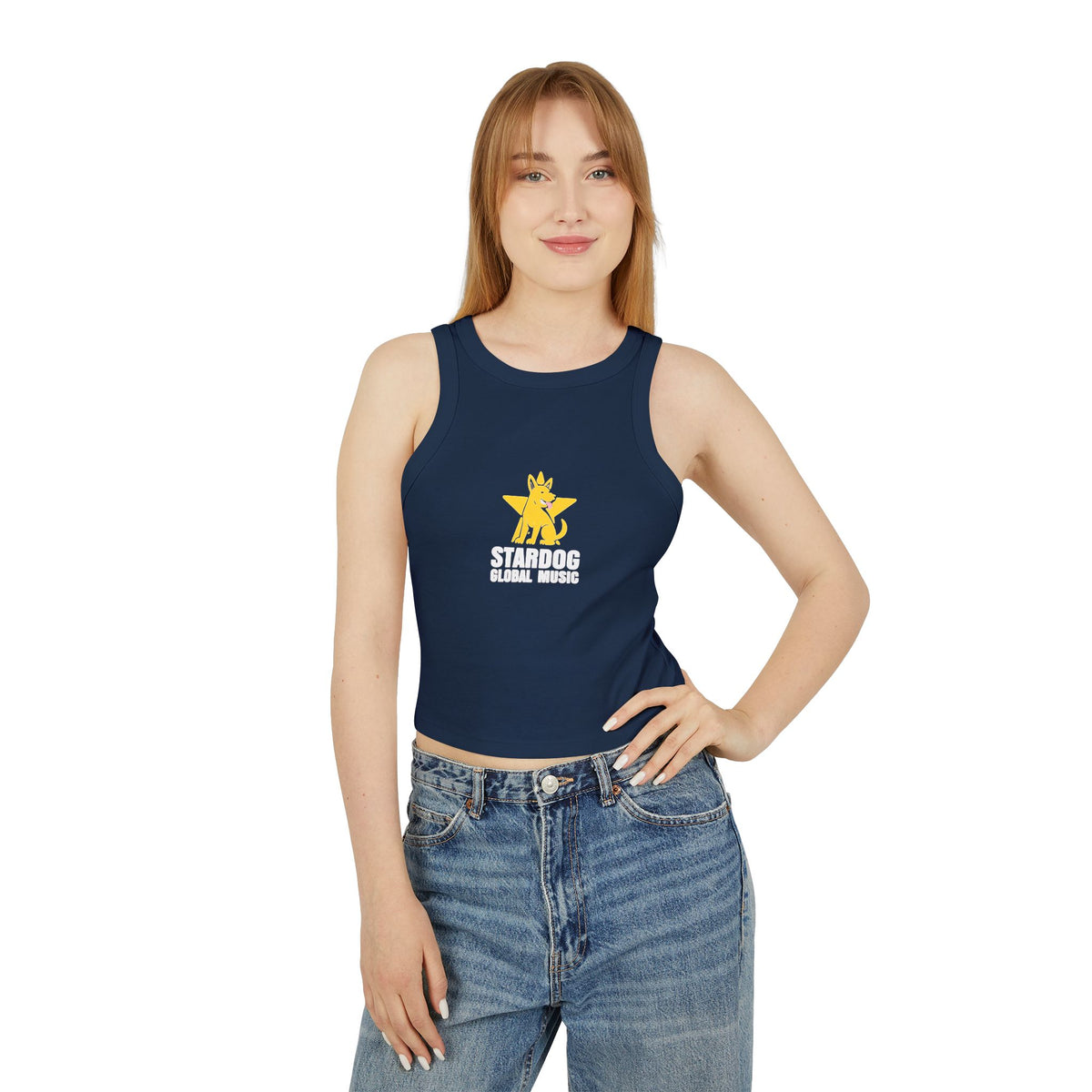 Stardog Global Music Women's Micro Rib Racer Tank Top