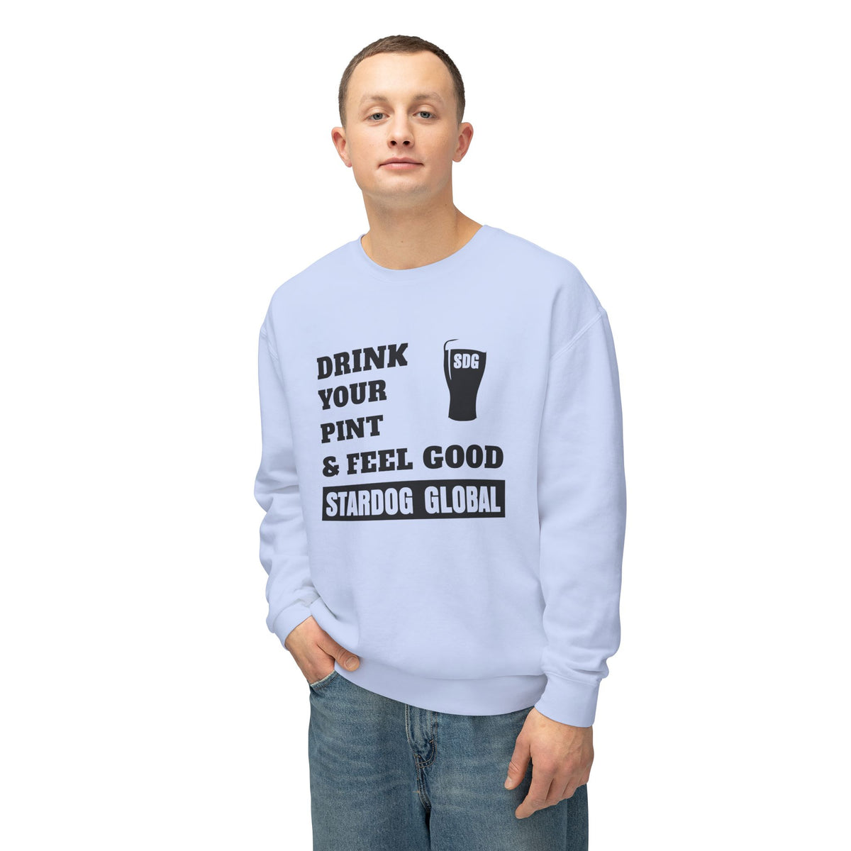 Drink Your Pint & Feel Good Unisex Crewneck Sweatshirt